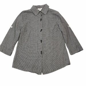 Dorman Checkered Buttton Down Blouse